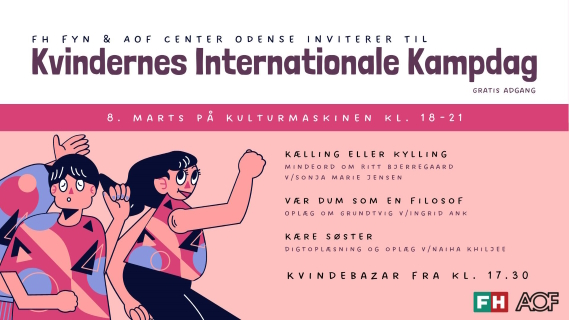 FH Fyn og AOF Center Odense inviterer til Kvindernes Internationale Kampdag